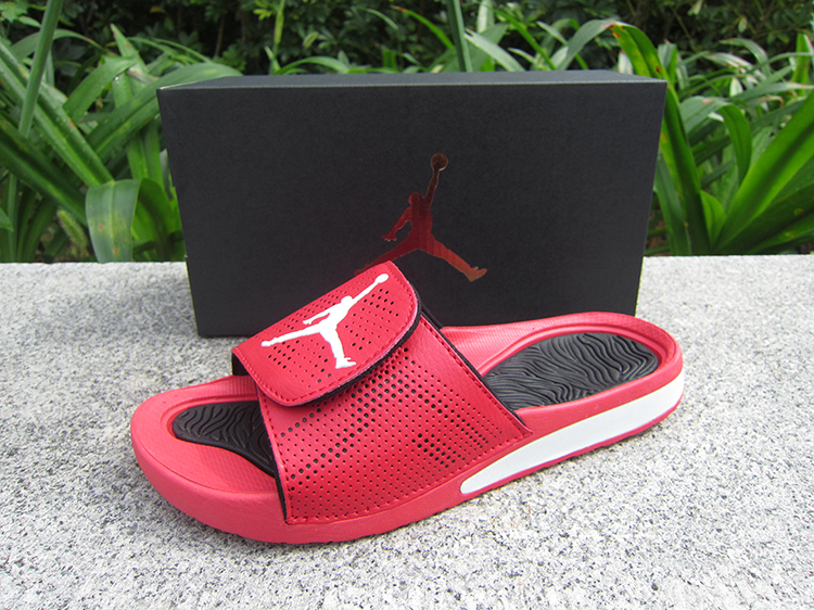 Women Jordan Hydro V Retro Red Black White